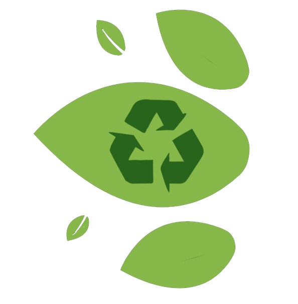 Blatt mit Recycling-Symbol